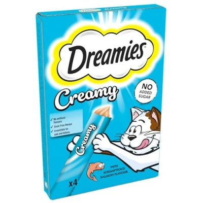 Image of Dreamies Creamy Cat Treats with Salmon, 11 x 40 g