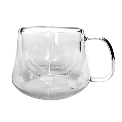 Image of Ever Rich ® Double Wall Glasses 200ml Espresso Coffee Tea Cappuccino Clear Glass Cups Heatproof Insulated (200ML DBL Wall)