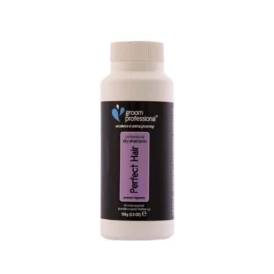 Image of GROOM PROFESSIONAL Perfect Hair Dog Dry Shampoo Waterless Powder Form for Dogs Cleans and Conditions Quick &amp; Easy Grooming Between Baths, 100g