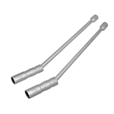 Image of ZKTOOL 14MM &amp; 16MM Long Rod Universal Joint Magnetic Spark Plug Wrench, Thin Wall 12 Point 3/8 Inch CR V Swivel Extension Socket, Puller, Removal Tools