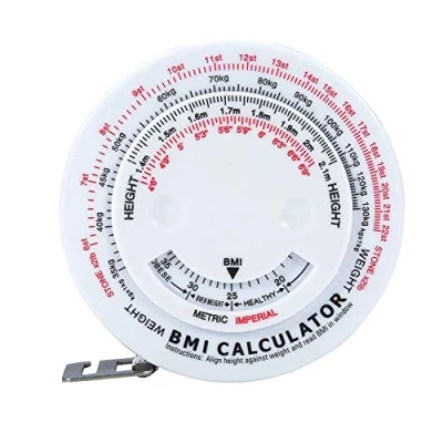 Image of BMI tape measure, body measure Anatomical with calculator for the weight of waist Accurate measurement, strong tension and clear printing