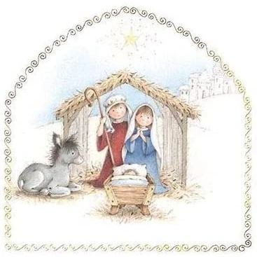 Image of Paper House Pack of 6 Artistic Charity Christmas Cards (PH CHPT0010) The Nativity Sold in Aid Age UK, British Heart Foundation, NSPCC, Tenovus, Marie Curie and Stroke Association