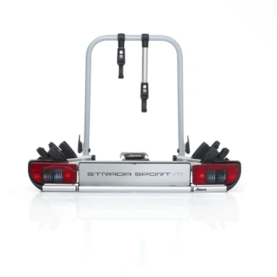 Image of Atera 022684 car bike carrier Strada Sport 2, lightweight towbar with rear lights for 2 bikes or e