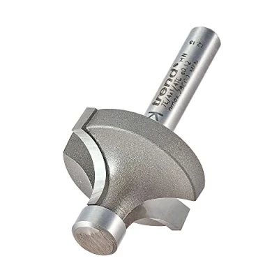 Image of Trend Professional Pin Guided Round Over Router Cutter, 9.5mm Radius, 1/4 Inch Shank, 29mm Cut Diameter &amp; 15.8mm Length, Tungsten Carbide Tipped, 7E/4X1/4TC
