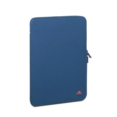 Image of Rivacase Vertical Laptop Sleeve Water Repellent and Ultralight Notebook Bag Compact Women&#039;s Men&#039;s Briefcase for Laptops Shockproof Slim Protective Case (Dark Blue, 15.3 Inches)