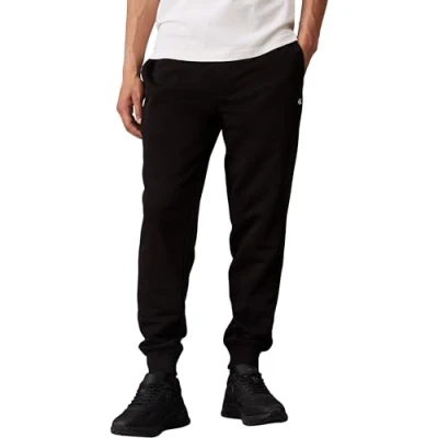 Image of Calvin Klein Jeans Men&#039;s Badge Long Joggers, Black (Ck Black), XS