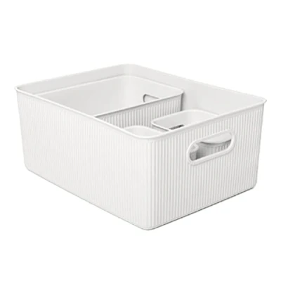 Image of Tatay 7011101 Multi Purpose Organiser Set 4 x White Large