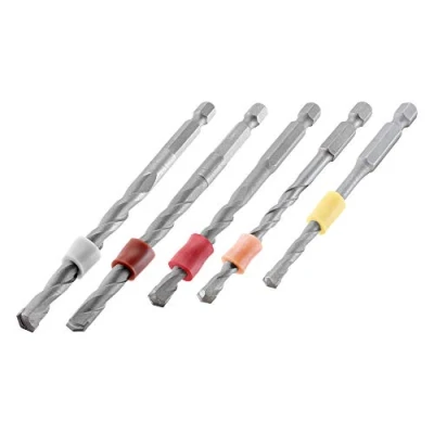 Image of Trend Snappy 5 Piece Masonry Drill Set with Depth Bands, Tungsten Carbide Tipped, Centrotec Compatible, SNAP/MD2/SET