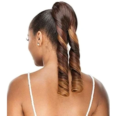 Image of Equal Pigtail Girl Drawstring Ponytail Synthetic Hair 1B