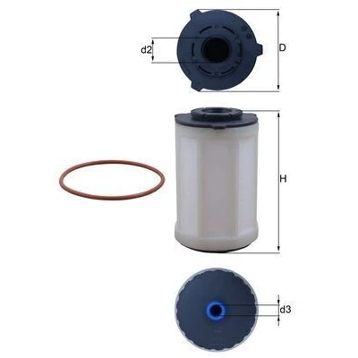 Image of 77368556, 77368658 Fuel Filter MAHLE ORIGINAL KX 655D Insert CITROËN: Relay II Van, Platform / Chassis, Minibus