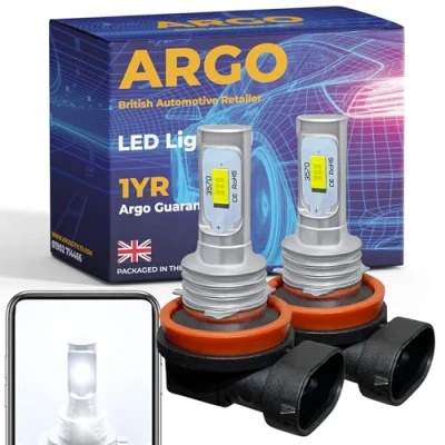 Image of Argo H11 Led Headlight Bulb Xenon White 6000k 12v PGJ19 2 Fog Light Lamp Car Van Main Dipped High Low Beam Halogen Bright Upgrade