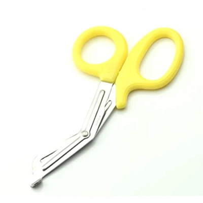 Image of ABE First Aid Tuff Cut Utility Scissors 7.5&#039;&#039; Stainless Steel Medical Bandage EMT Shears for Emergency Supplies (Yellow)