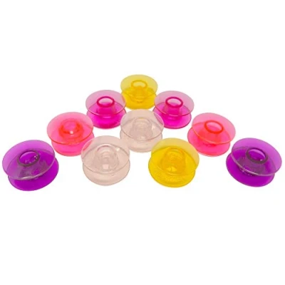 Image of Coloured Plastic Bobbins for Pfaff Expression 2.0 3.0 3.5 4.0 4.2 Sewing Machines Pack of 10