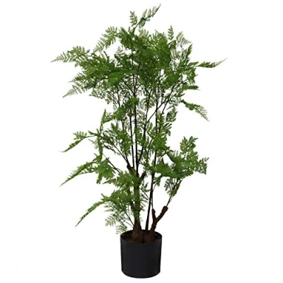 Image of Leaf Artificial Realistic Natural Look Pot, Moss Fern Medium, 90cm