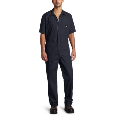 Image of Dickies Men&#039;s Short Sleeve Coverall, Dark Navy, X Large Tall