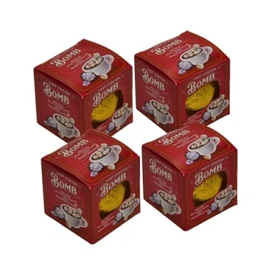 Image of Hot Chocolate Gift Set Bomb Cocoa Milk With Mini Marshmallows Pack Of 4