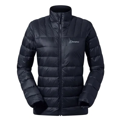 Image of Berghaus Women&#039;s Silksworth Down Jacket Padded Extra Warm Lightweight Packable, Black, 14