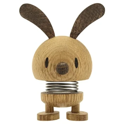 Image of Hoptimist Scandinavian design animals made of wood bunny figures small, height 9 cm