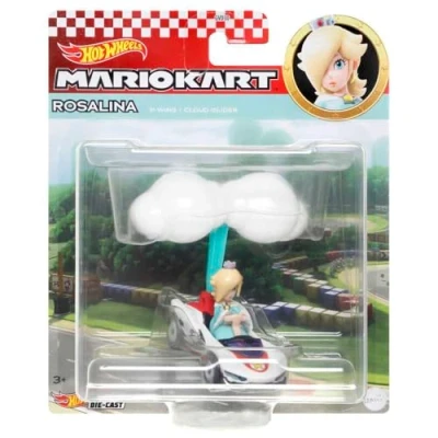Image of Hot Wheels Mario Kart Die cast Rosalina P Wing + Cloud Glider