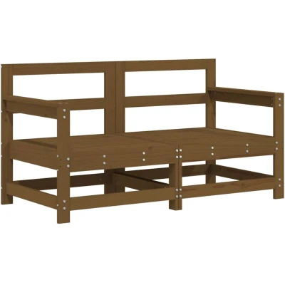 Image of vidaXL Garden Corner Sofas 2 pcs Honey Brown Solid Wood Pine