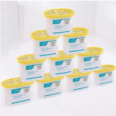 Image of Faboer 10 Pack Portable Dehumidifier Interior Damp Trap Mould Moisture Mildew &amp; Condensation Remover Caravan Home Suitable for Home,Office,Kitchen,Bathroom Garage (Vanilla)