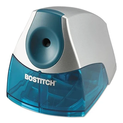 Image of Bostitch Office Personal Electric Pencil Sharpener, Powerful Stall Free Motor, High Capacity Shavings Tray, Blue