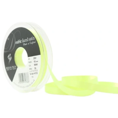 Image of Berisfords Ribbon, Flo Yellow, 10 mm