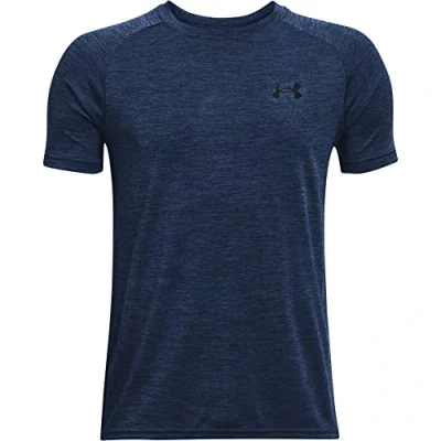 Image of Under Armour boys UA Tech 2. SS, Breathable and comfortable sports t shirt, short sleeved quick drying gym clothes for