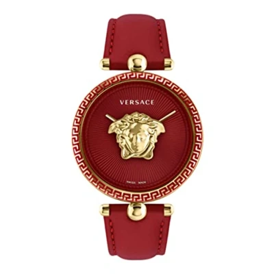 Image of Versace Palazzo Empire Collection Luxury Womens Watch Timepiece, Red VECO01822, OS,