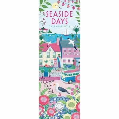 Image of Carousel Worldwide, Seaside Days 2026 Slim Wall Calendar