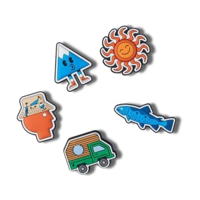 Image of Crocs Unisex Day On The Lake 5 Pack Shoe Charms, One Size UK