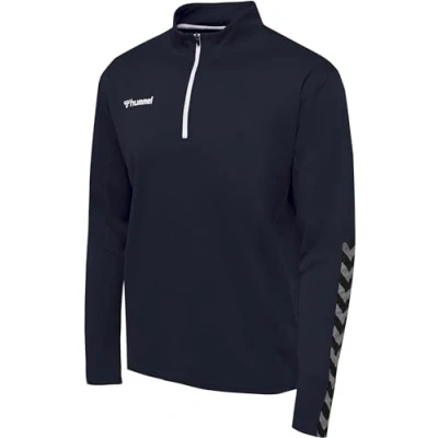 Image of hummel Men&#039;s Hmlauthentic Half Zip Sweatshirt Navy