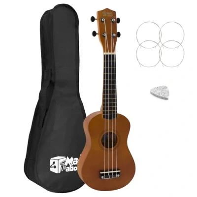 Image of Left Handed Soprano Ukulele for Beginners with FREE Bag
