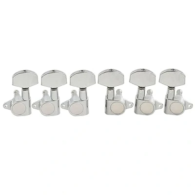 Image of Musiclily Pro 3x3 Epi Style Sealed Guitar Tuners Tuning Pegs Keys Machine Heads Set for Les Paul Electric or Acoustic Guitar, Big Button Chrome