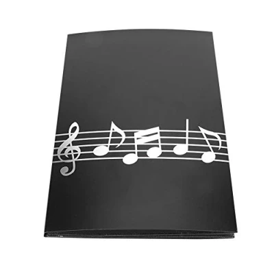 Image of A4 Sheet Music Folder, 6 Pages Organizer,Transparent Film Splint Piano Score,Guitar Violin Expansion Clip,Music holder