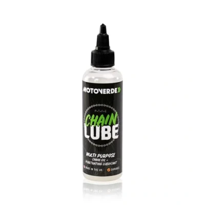 Image of Motoverde PTFE chain Lube 125ml High Performance lubricant, Anti Wear, Friction Reducing Water Resistant, Non Sling Formula for All chains Extremely durable, motorcycle and cycle