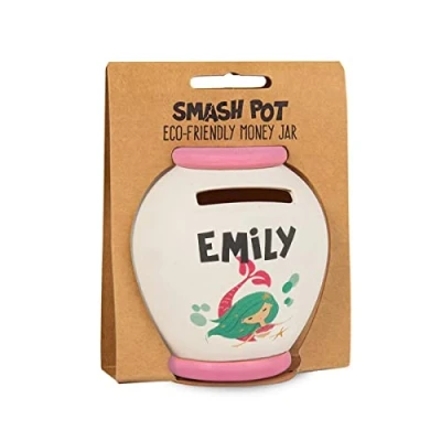 Image of History &amp; Heraldry Personalised Bamboo Smash Pot Money box (Emily)