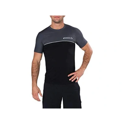 Image of ASICS fuzeX Casual Reflective Running Fitness Grey Mens T Shirt (Large)