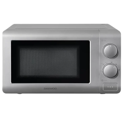 Image of Daewoo Manual Microwave, 20 Litres, 800W, 6 Power Settings Including Defrost, 30 Minute Timer, Cooking End Signal, Viewing Door With Push Open Button, Silver