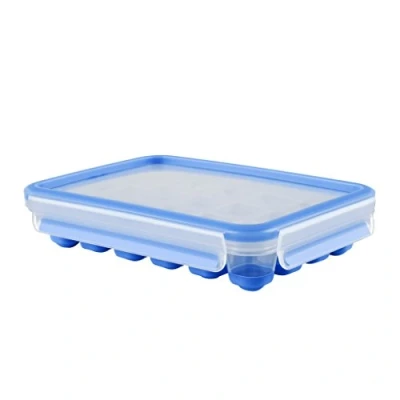 Image of Tefal Master Seal Fresh Ice Box Food Storage, Clear/Blue, 22.6 x 16.5 4.9 cm