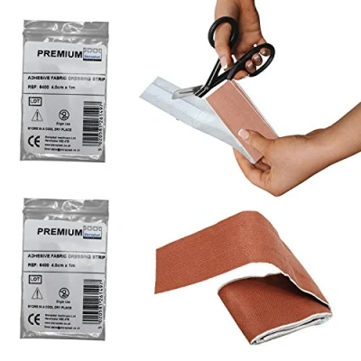 Image of Steroplast Premium Fabric Cut to Size Adhesive First Aid Plaster Strip Dressing, 4cm x 1m (2 Pack)