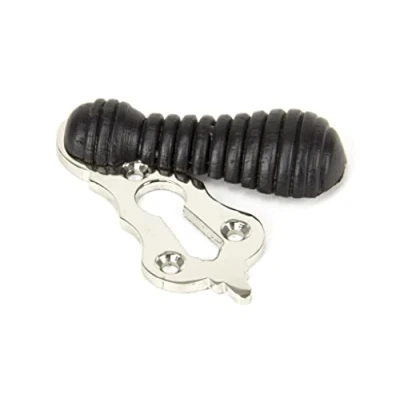 Image of From The Anvil Ebony &amp; Polished Nickel Beehive Escutcheon
