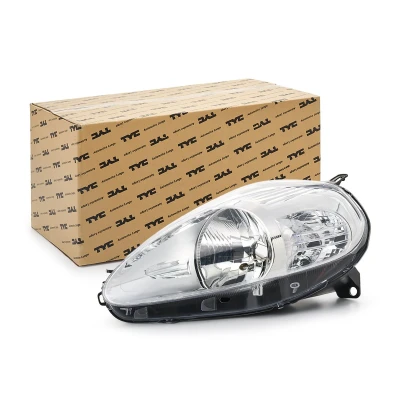 Image of 51840995 Headlights TYC 20 0850 25 2 Left H4 for right hand traffic with electric motor FIAT: Grande Punto Hatchback