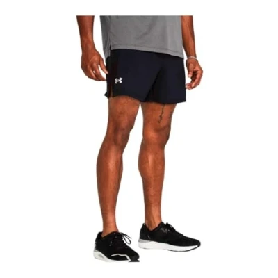 Image of Under Armour Men&#039;s Launch Run 5 Inch Unlined Shorts, (001) Black / Reflective, Medium