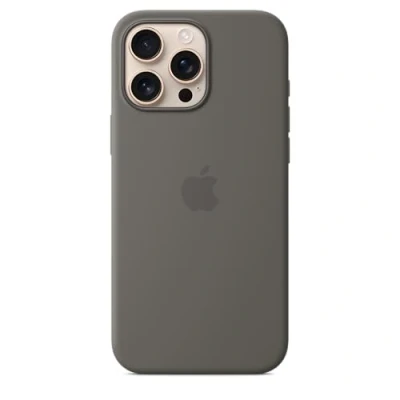 Image of Apple Silicone Back Cover Grey MagSafe iPhone 16 Pro Max