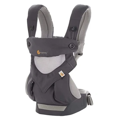Image of Ergobaby Baby Carrier for Toddler, 360 Cool Air Carbon Grey, 4 Position Ergonomic Child and Backpack