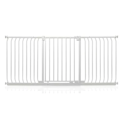 Image of Safetots Elite Pressure Safety Gate, 197cm 206cm, Matt White, Fit Stair Baby Gate for Doors Hallways and Spaces, Barrier, Easy Installation