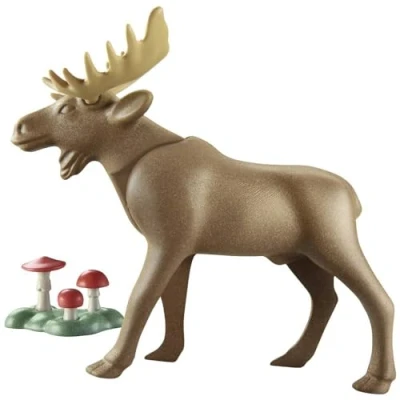 Image of Playmobil 71052 Wiltopia Moose, Animal Toy, Sustainable Toys, Fun Imaginative Role Play, PlaySets Suitable for Children Ages 4+