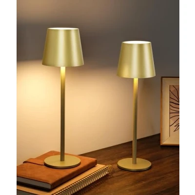 Image of Faithorse Cordless Table Lamp 2 Pack, 5200mAh Battery Operated Lamps IP54 Waterproof Desk with 3 Color Modes Rechargeable Night Light Touch Control Bedside for Bedroom(Champagne)