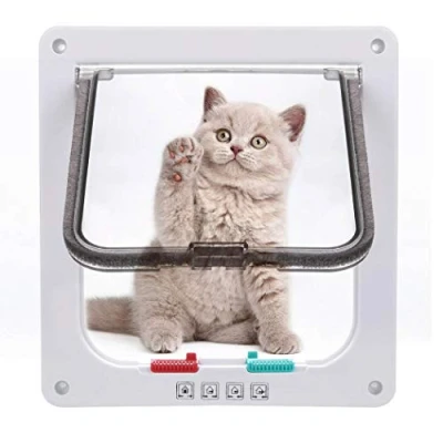 Image of Pujuas Cat Flap with 4 Way Magnetic Closure, Pet for Cats and Small Dogs, Door Tunnel